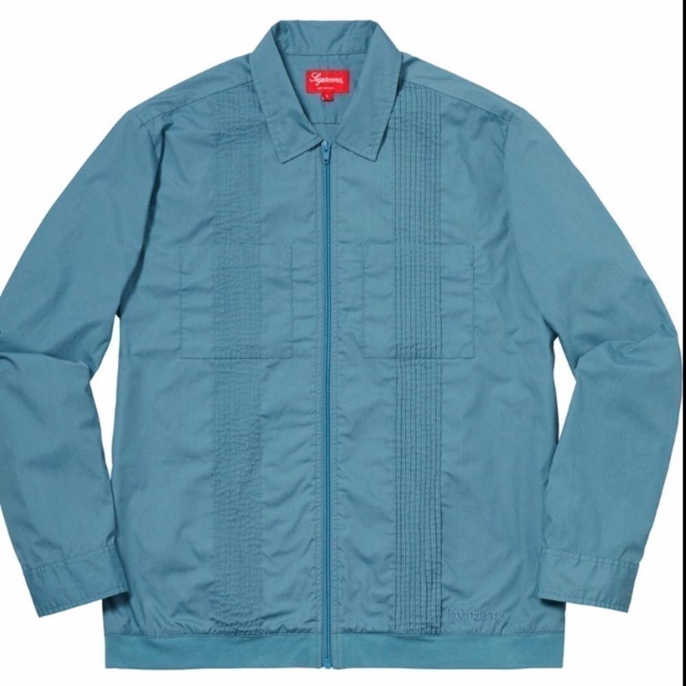 Supreme Tuck Zip Up Shirt size M - Picture 2 of 2